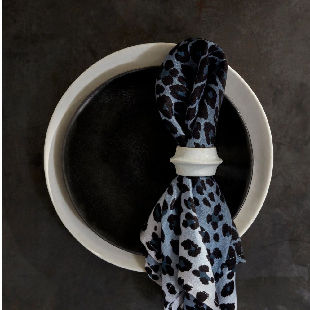 Porcelain Napkin Rings in Stone (Set of 4)