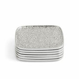 Michael Aram Silver Shagreen Coaster Set of 6