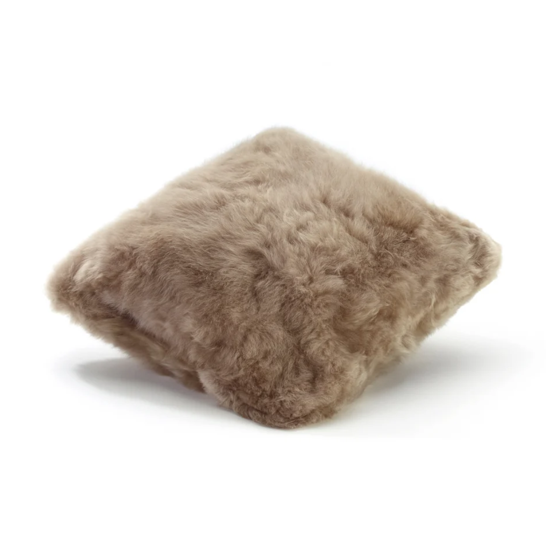 Alpaca Square Cushion Taupe Medium