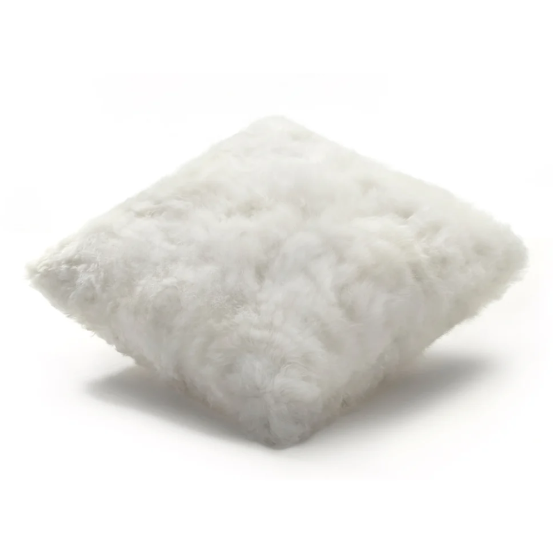 Alpaca Square Cushion Pearl