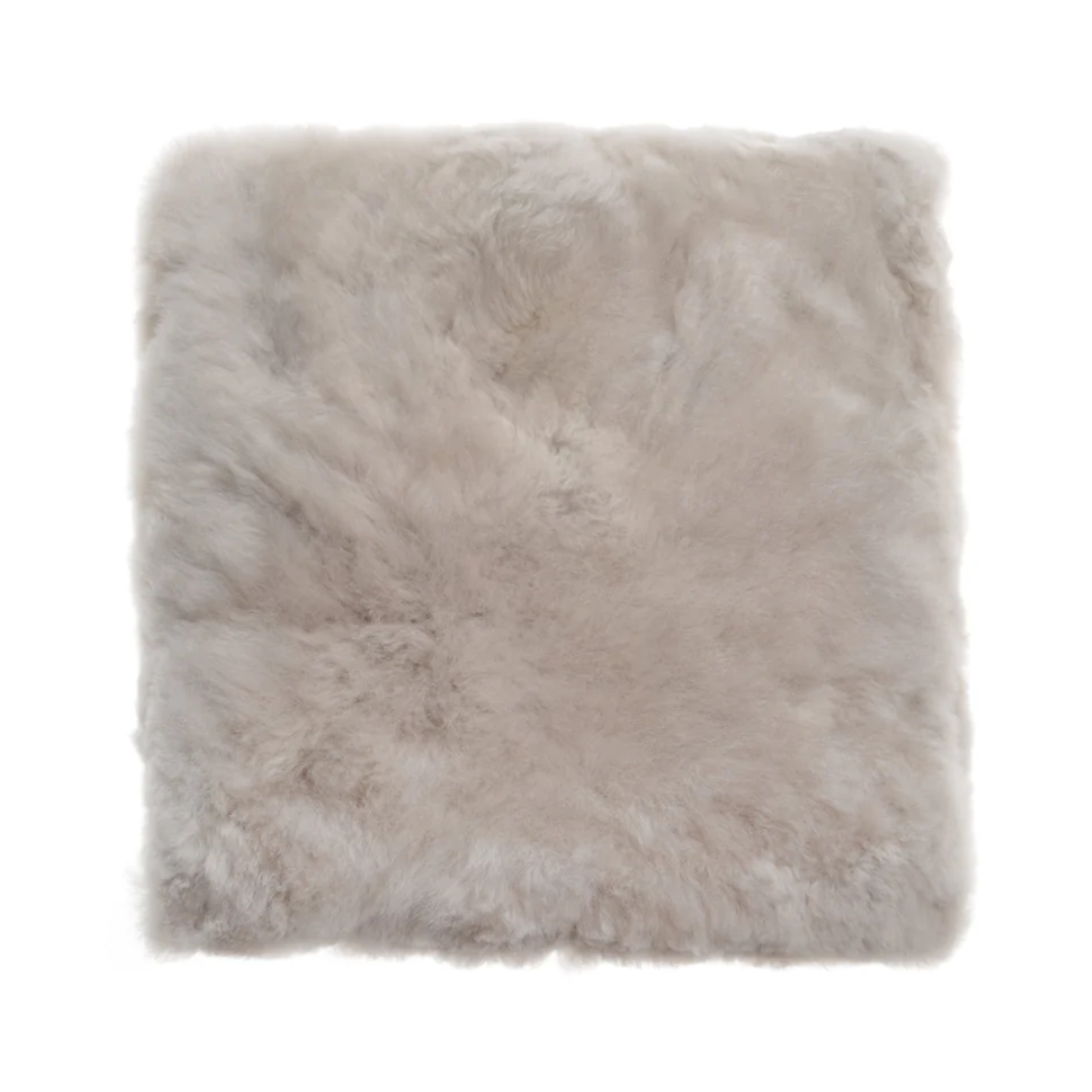 Alpaca Square Cushion Silver