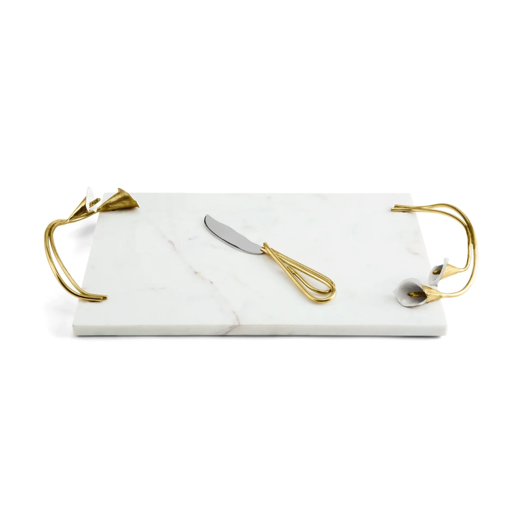 Calla Lily Cheeseboard and Knife