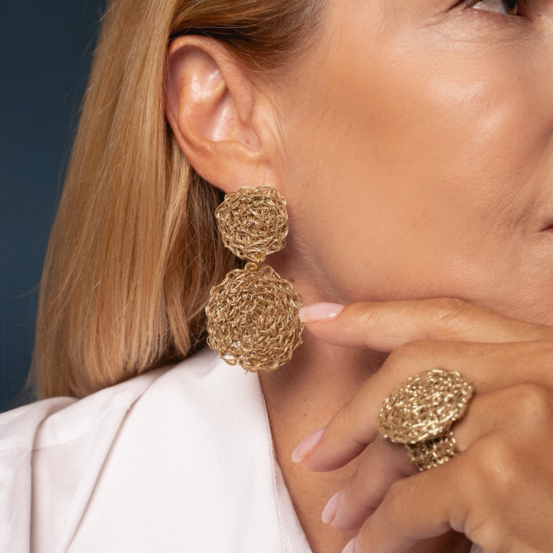 Zoe Gold Duo Earrings