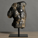 Black Apollo Torso Sculpture