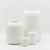 White Glass Cylinder Vase Large