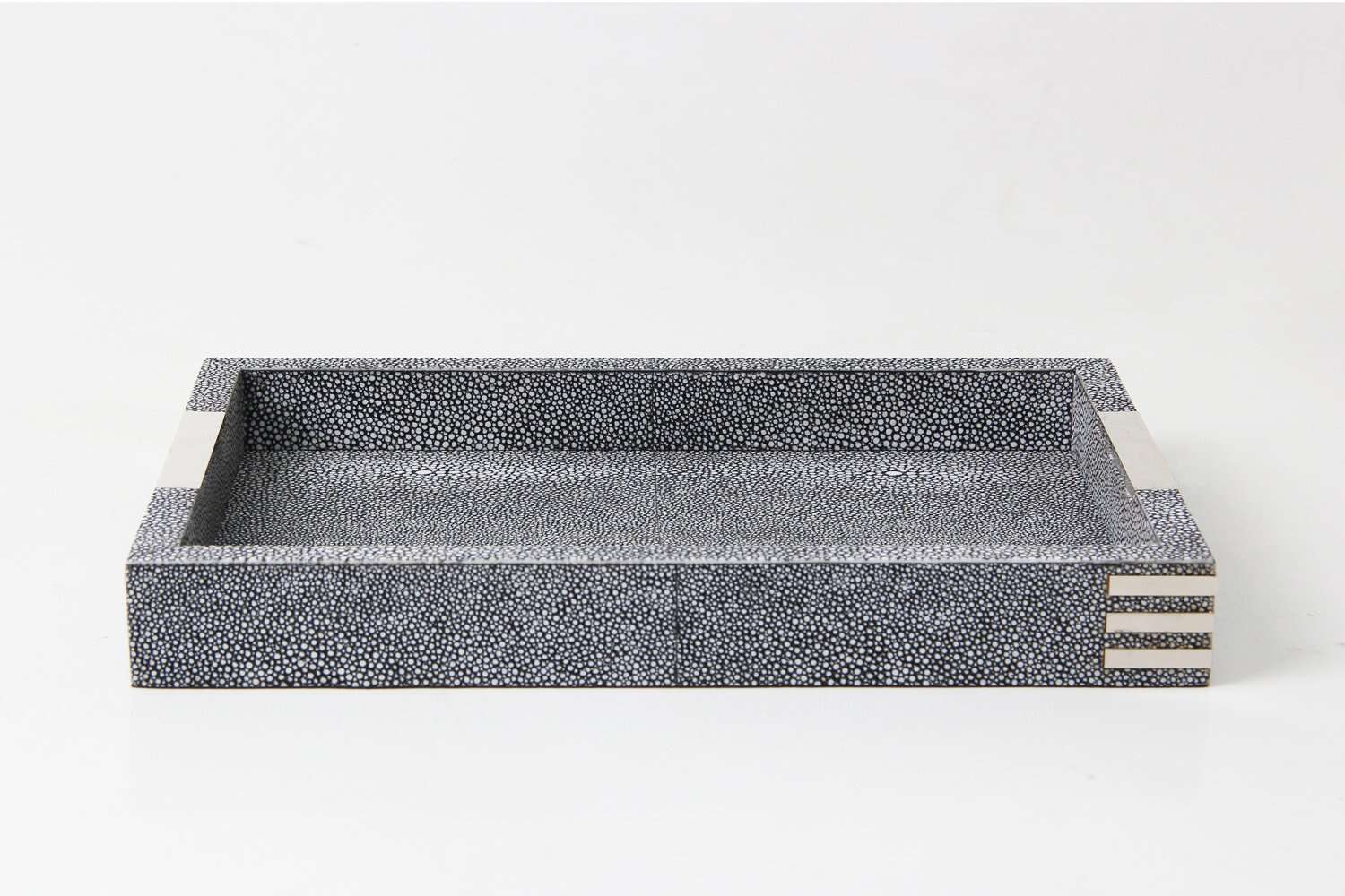 Shagreen Desk Tray in Charcoal