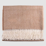 Camel Herringbone Alpaca Throw