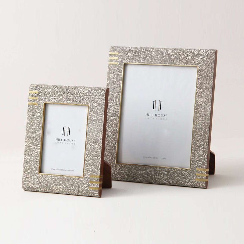 Barley Shagreen Brass Frame