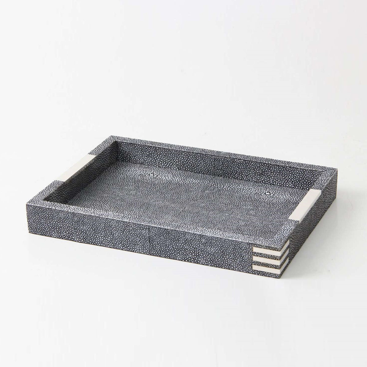 Shagreen Desk Tray in Charcoal